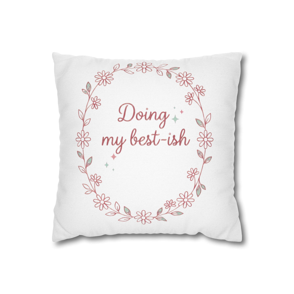 Doing my best-ish Square Pillowcase | Floral Wreath Decorative Pillow