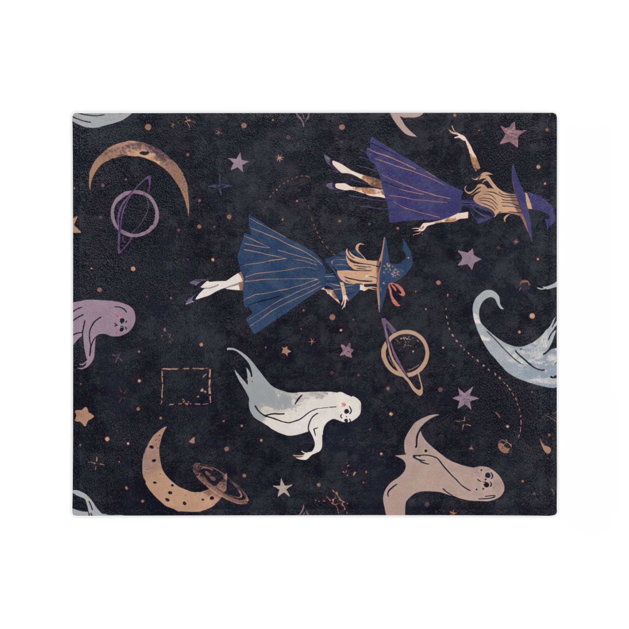 Witch & Ghosts Velveteen Blanket