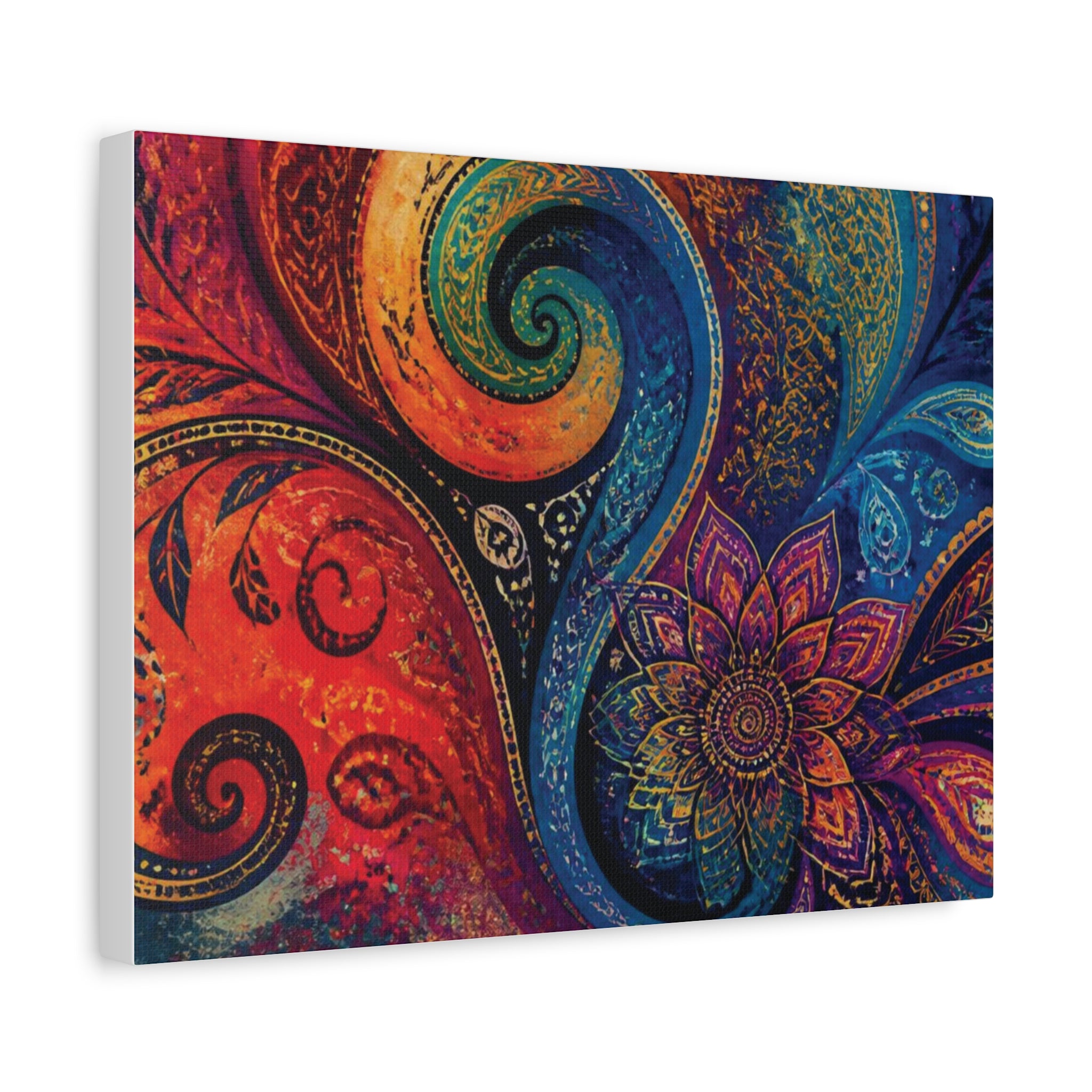 Colorful Paisley Mandala Wall Art Print | Abstract Wall Art
