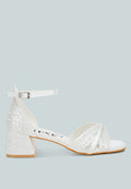 Cinnabon Pearl Embellished Strappy Sandals