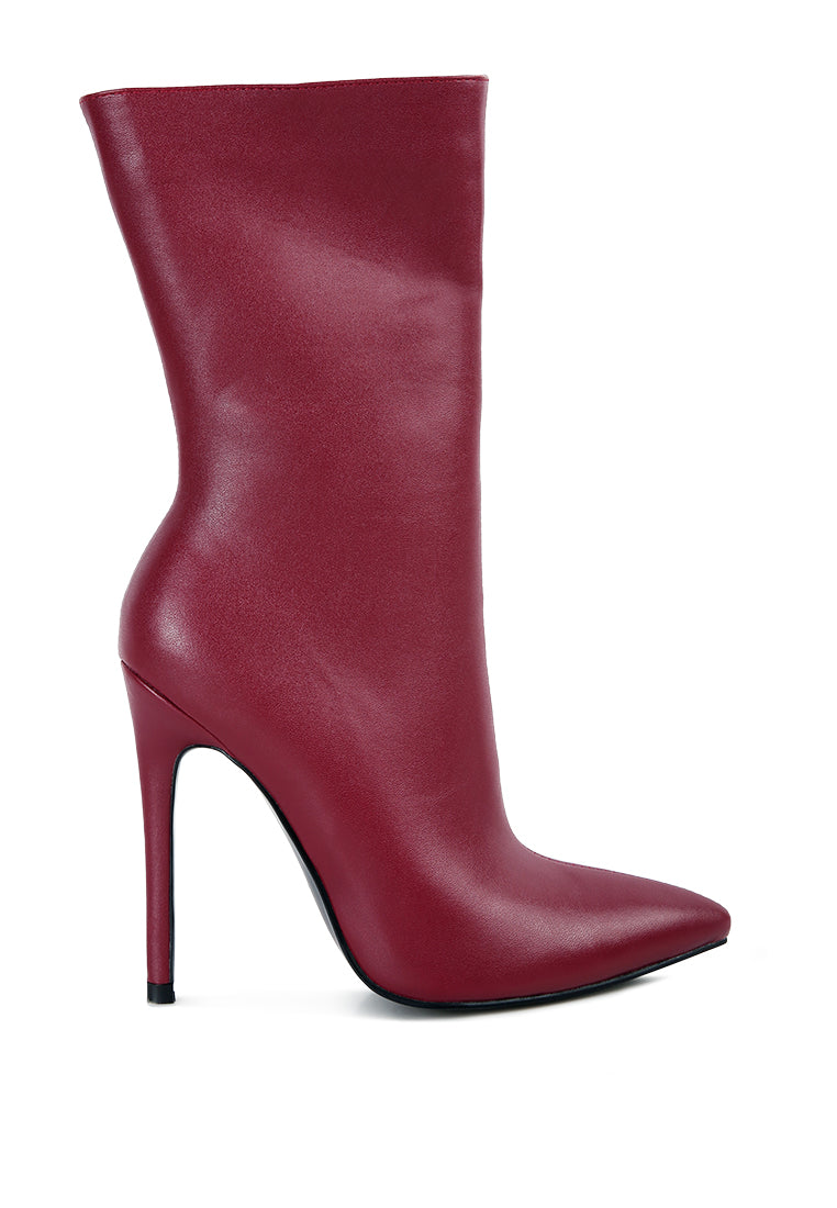 London Rag Micah Pointed Toe Stiletto High Ankle Boots