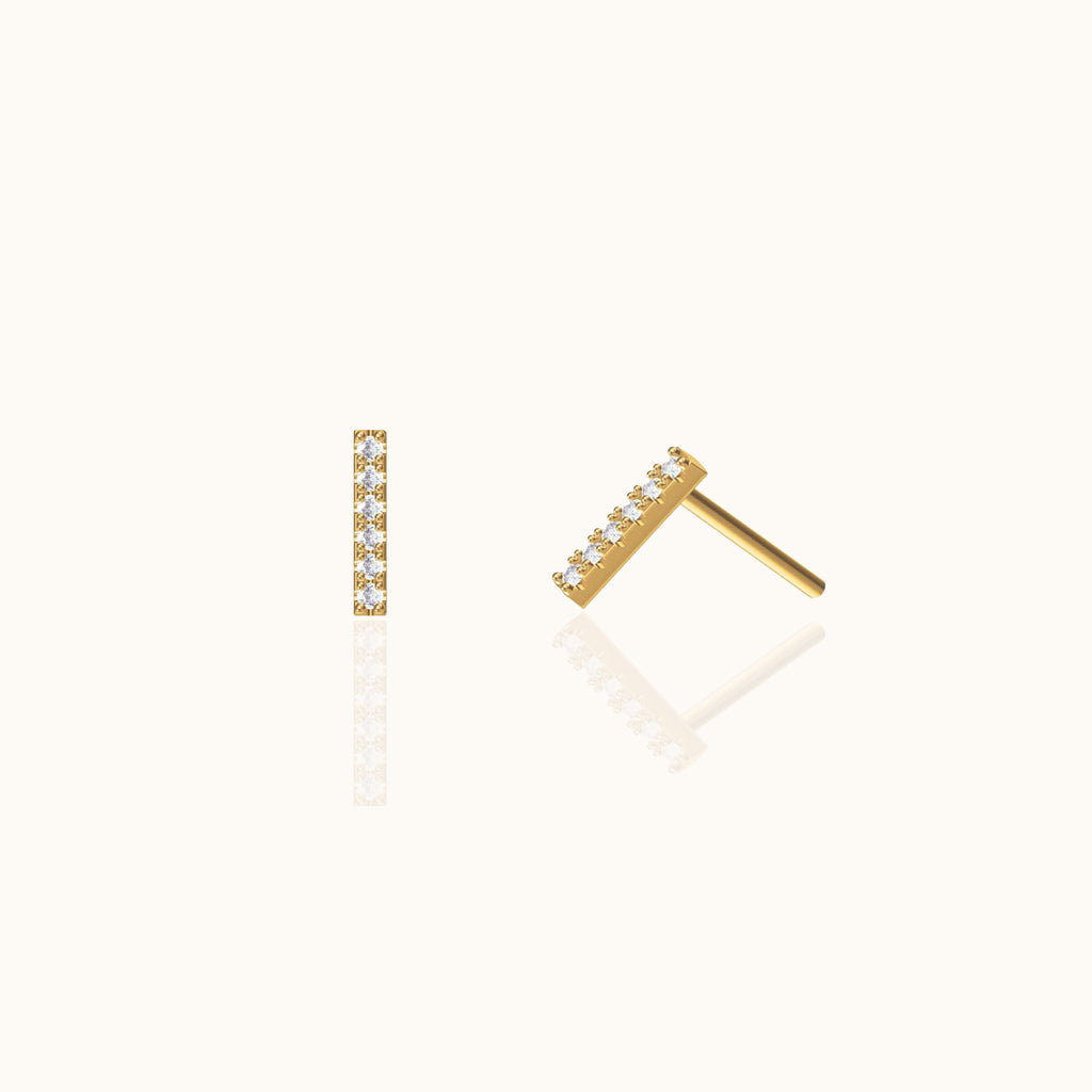 CZ Bar Studs