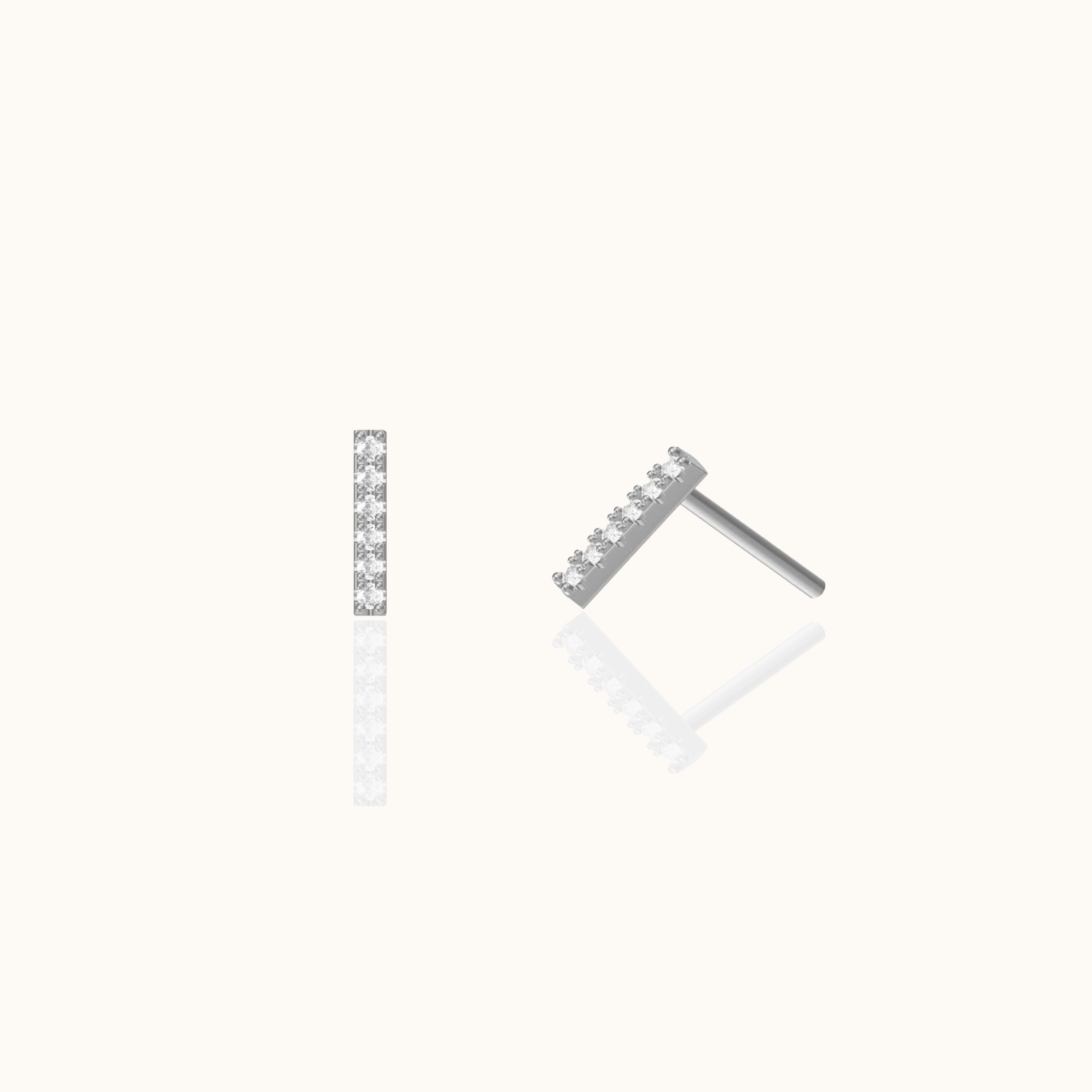 CZ Bar Studs
