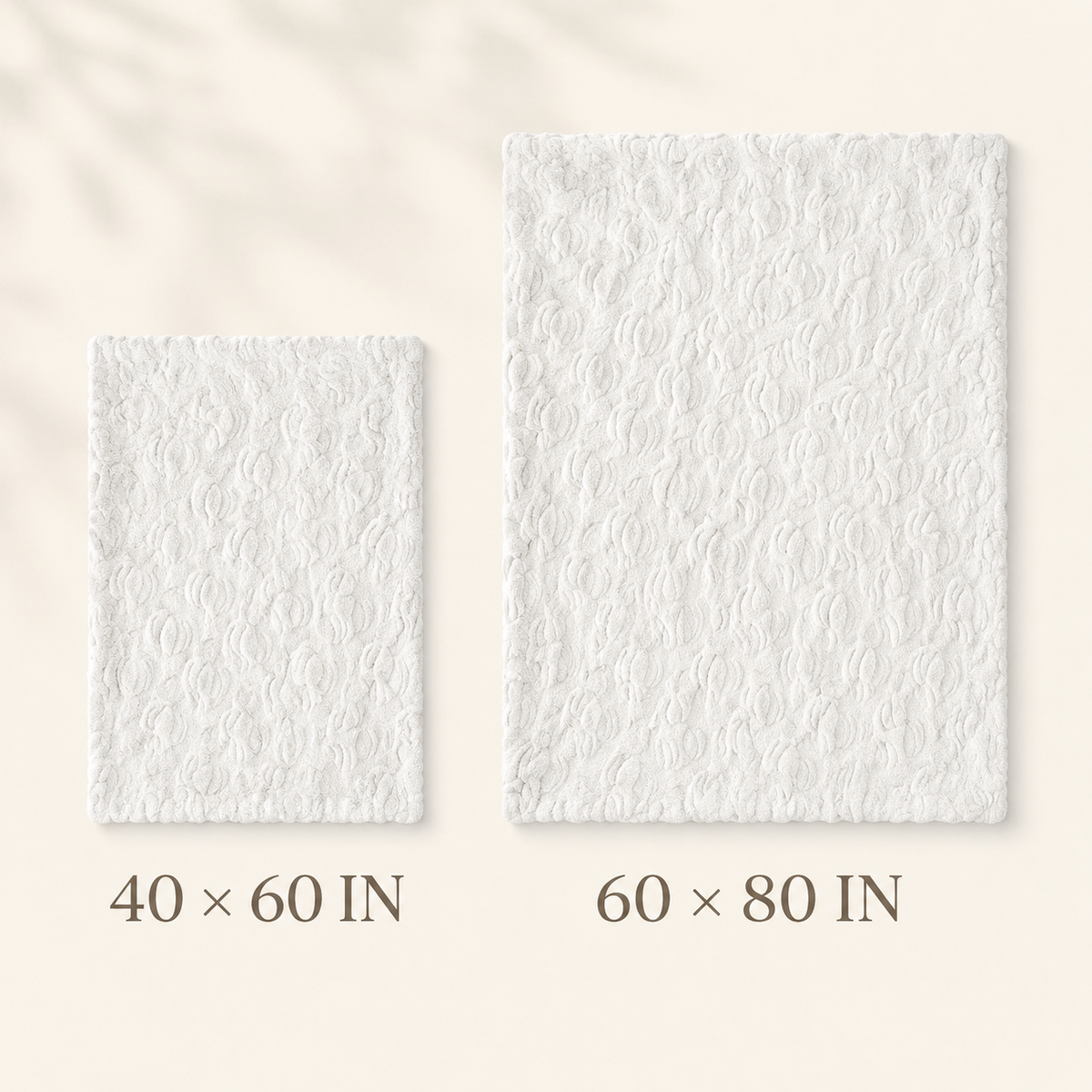 White Pumpkin Embossed Flannel Throw