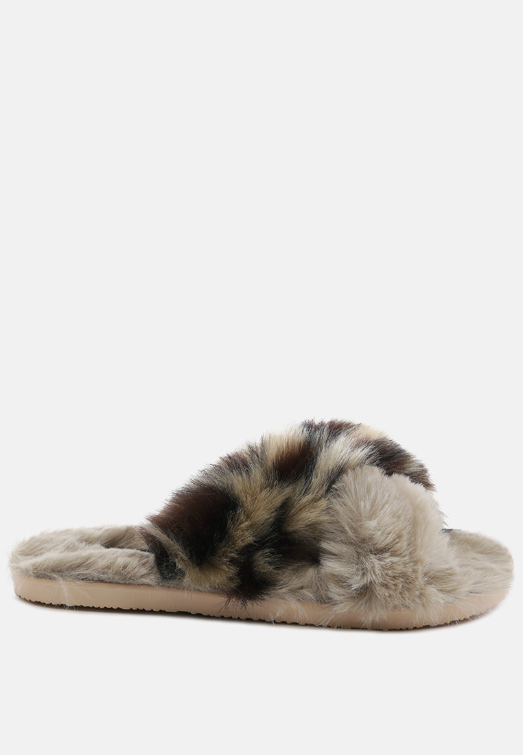 Chipmunk Faux Fur Indoor Slippers
