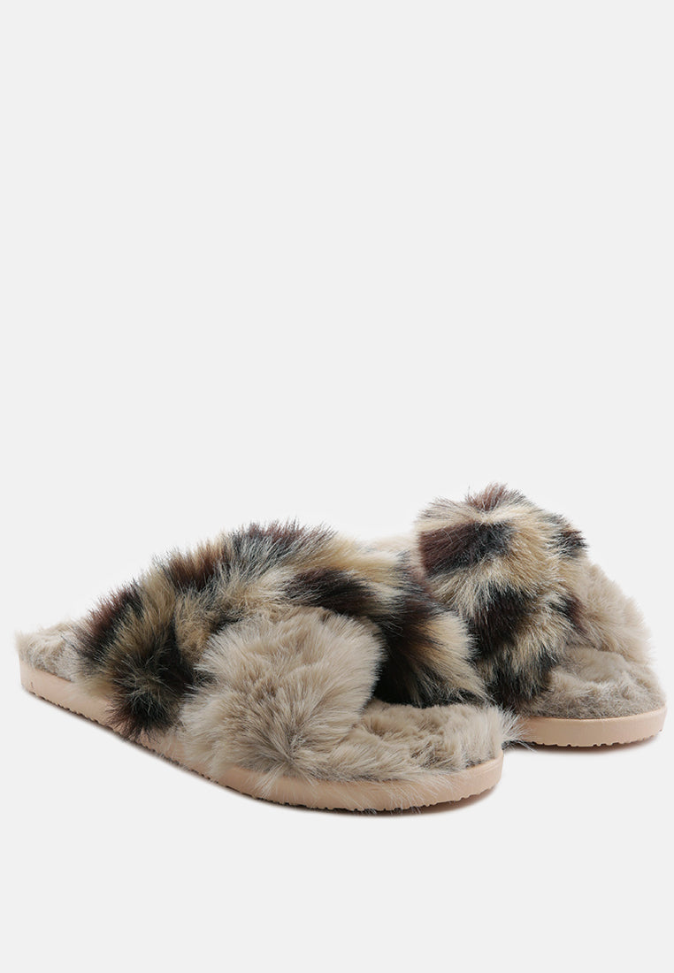 Chipmunk Faux Fur Indoor Slippers