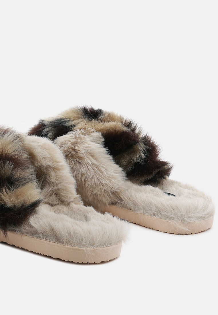 Chipmunk Faux Fur Indoor Slippers