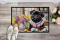 Decorating Easter Pug Doormat