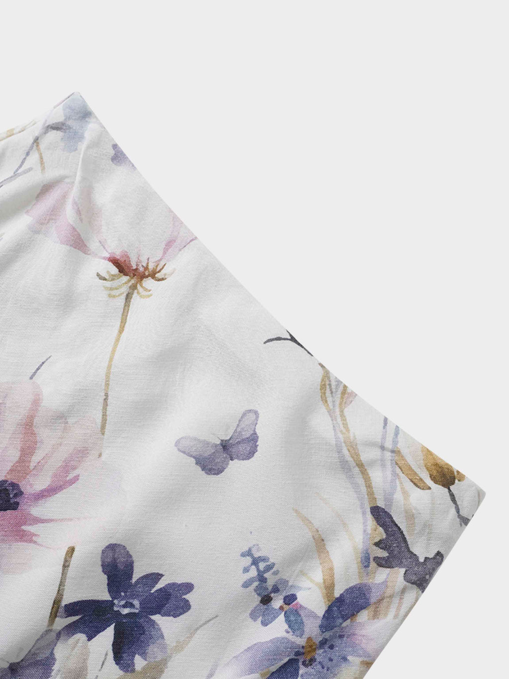 Printed Linen Blend Slip Skirt-Scattered Flowers