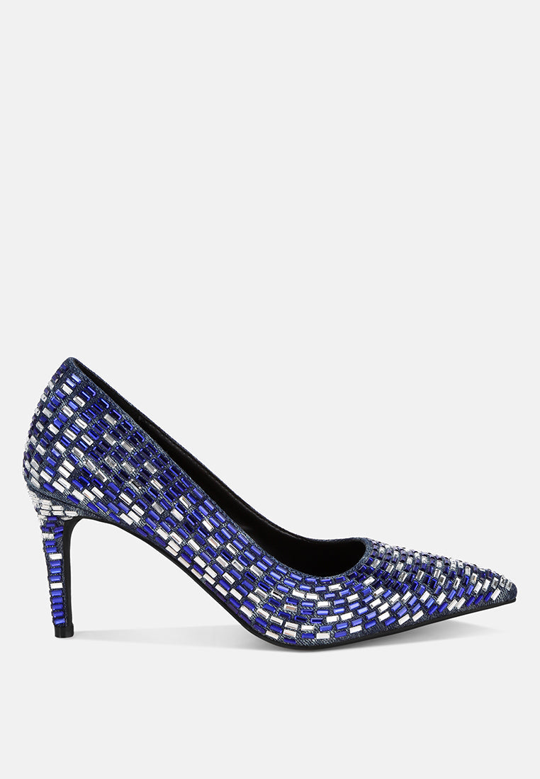 Elodie Rhinestones Embellished Pump Heels
