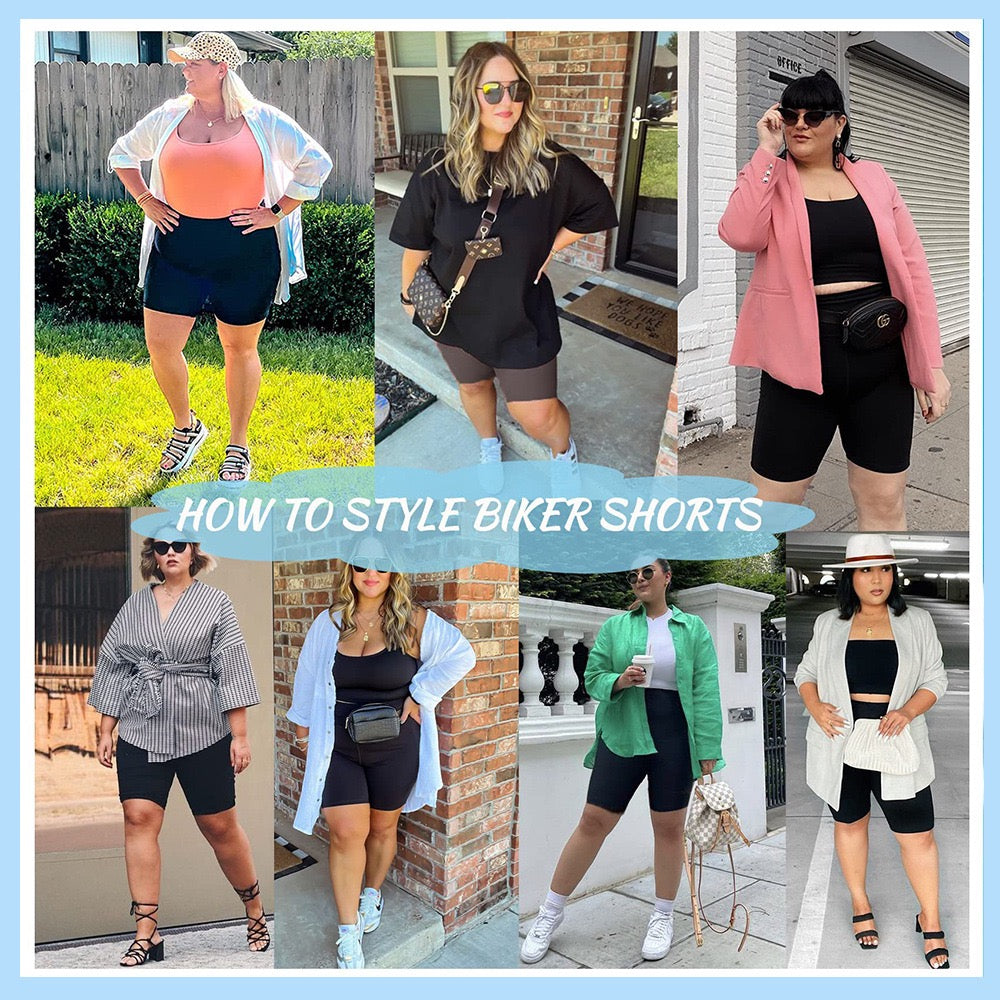 Plus Size Buttery Soft Biker Shorts 3 PACK-3