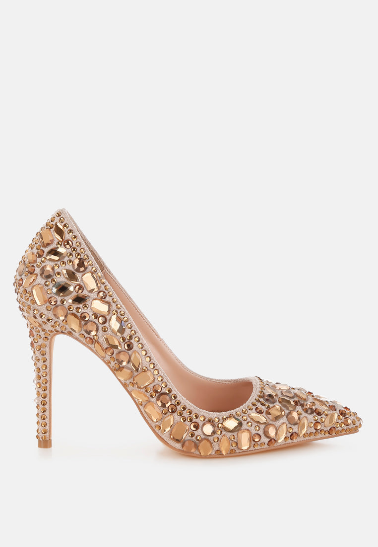 Iceout Diamante & Rhinestone Embellishments Pumps