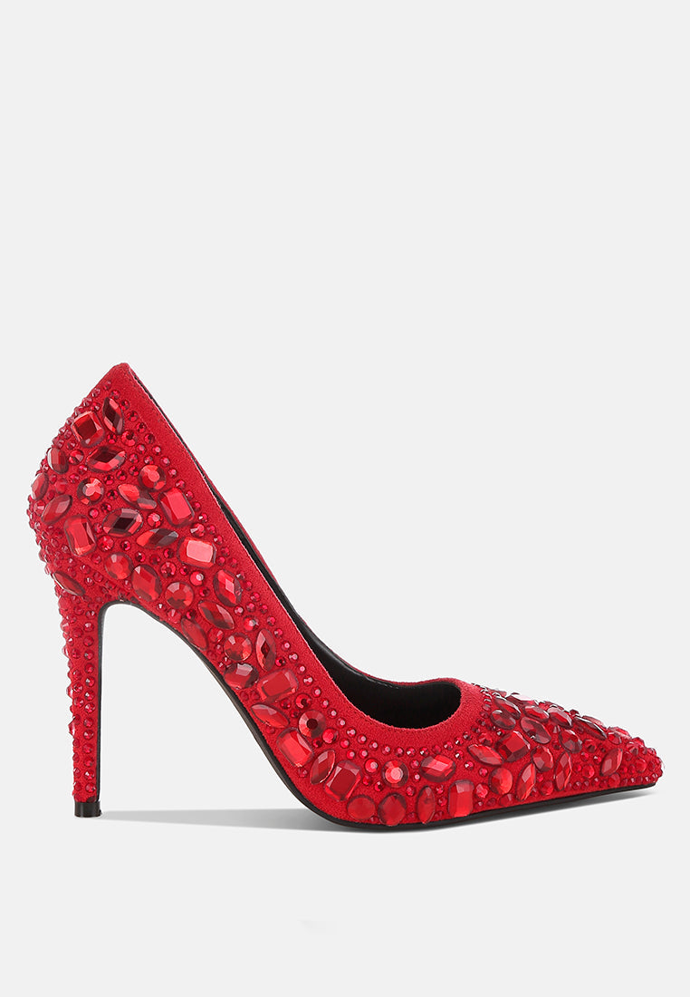 Iceout Diamante & Rhinestone Embellishments Pumps