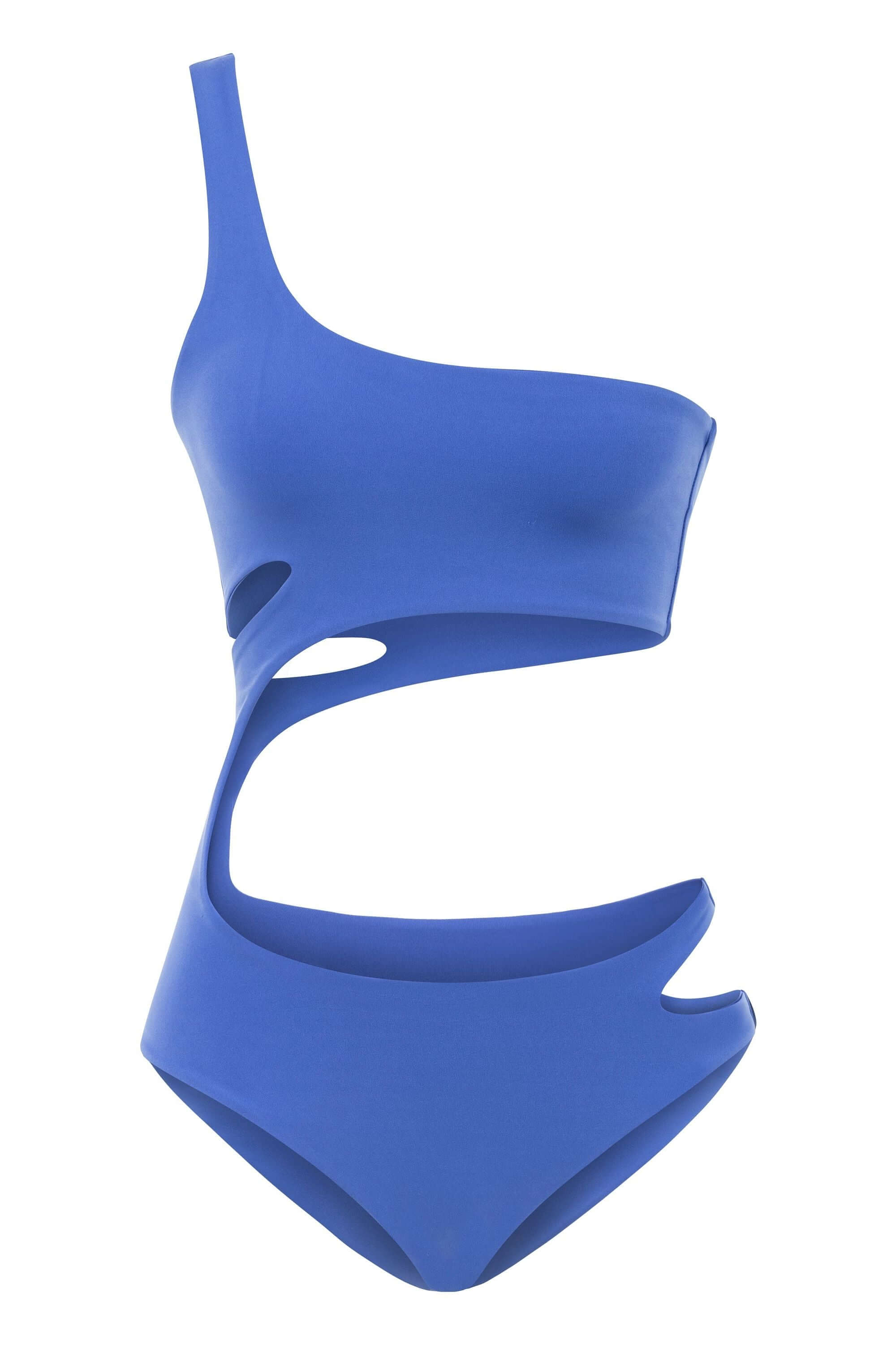 JENDUE Ocean Cutout Swimwear - One-Shoulder Monokini