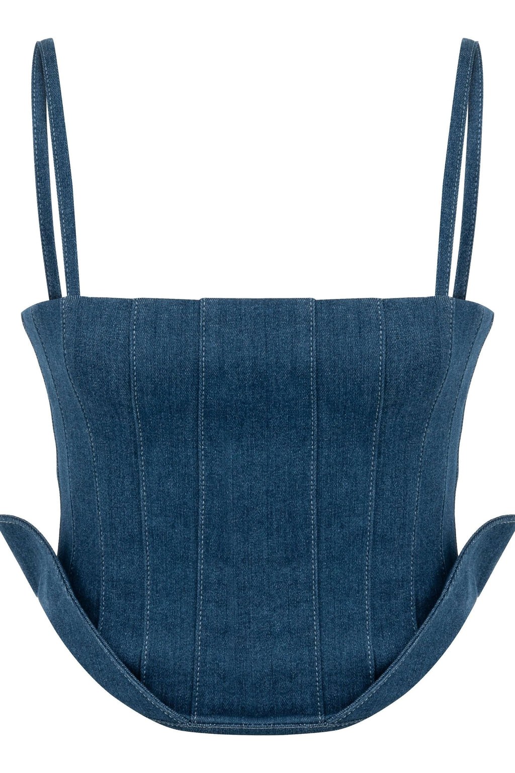 JENDUE Sosa Denim Top - Strapless Denim Corset