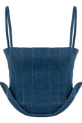 JENDUE Sosa Denim Top - Strapless Denim Corset