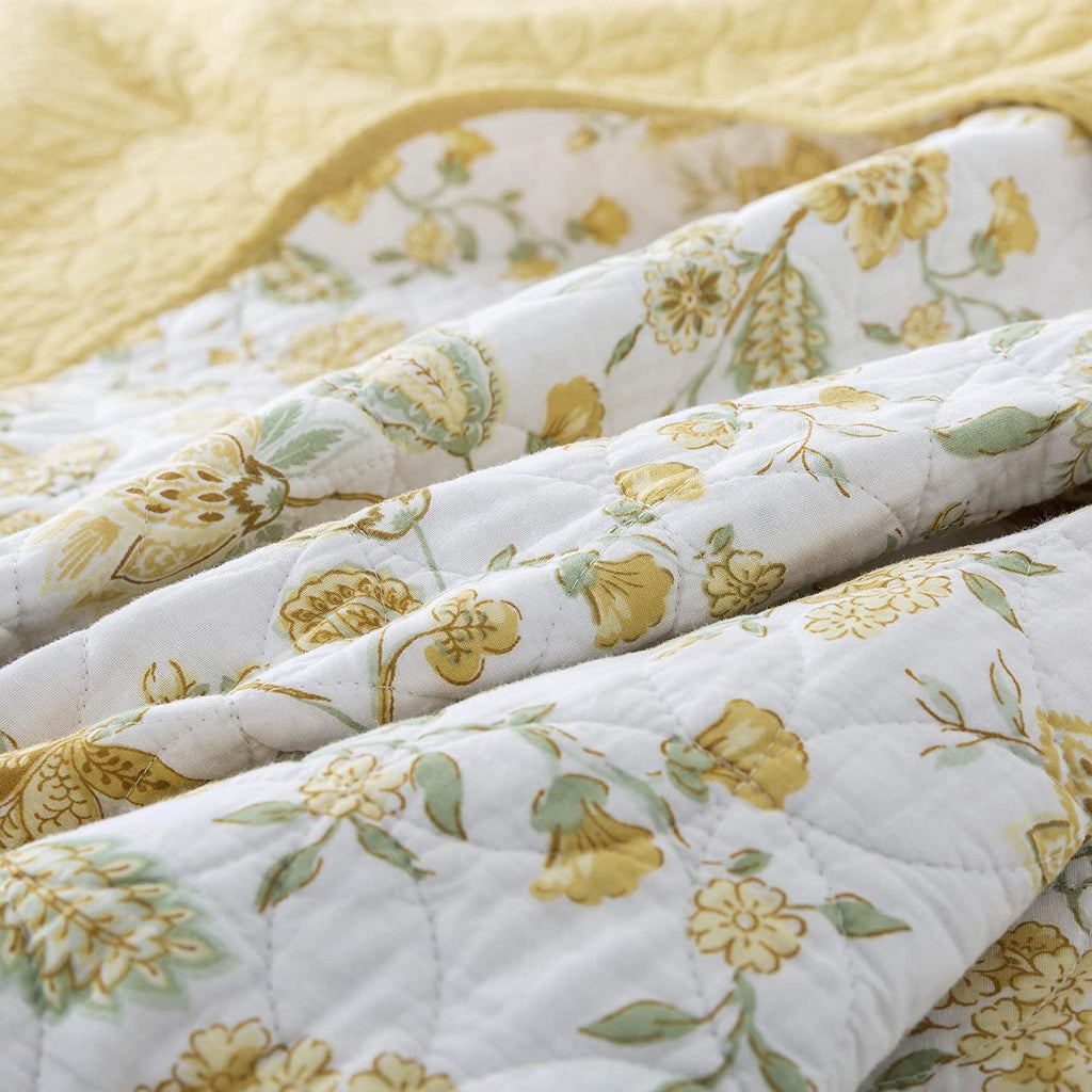Kasentex Reversible Lightweight Cotton Floral Bedding Set Twin/Queen/King - Comfortable Home Bedding