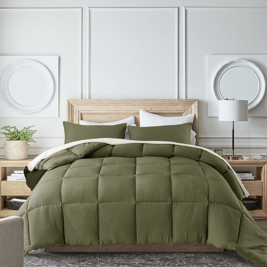 Reversible All-Season Comforter Down Alternative