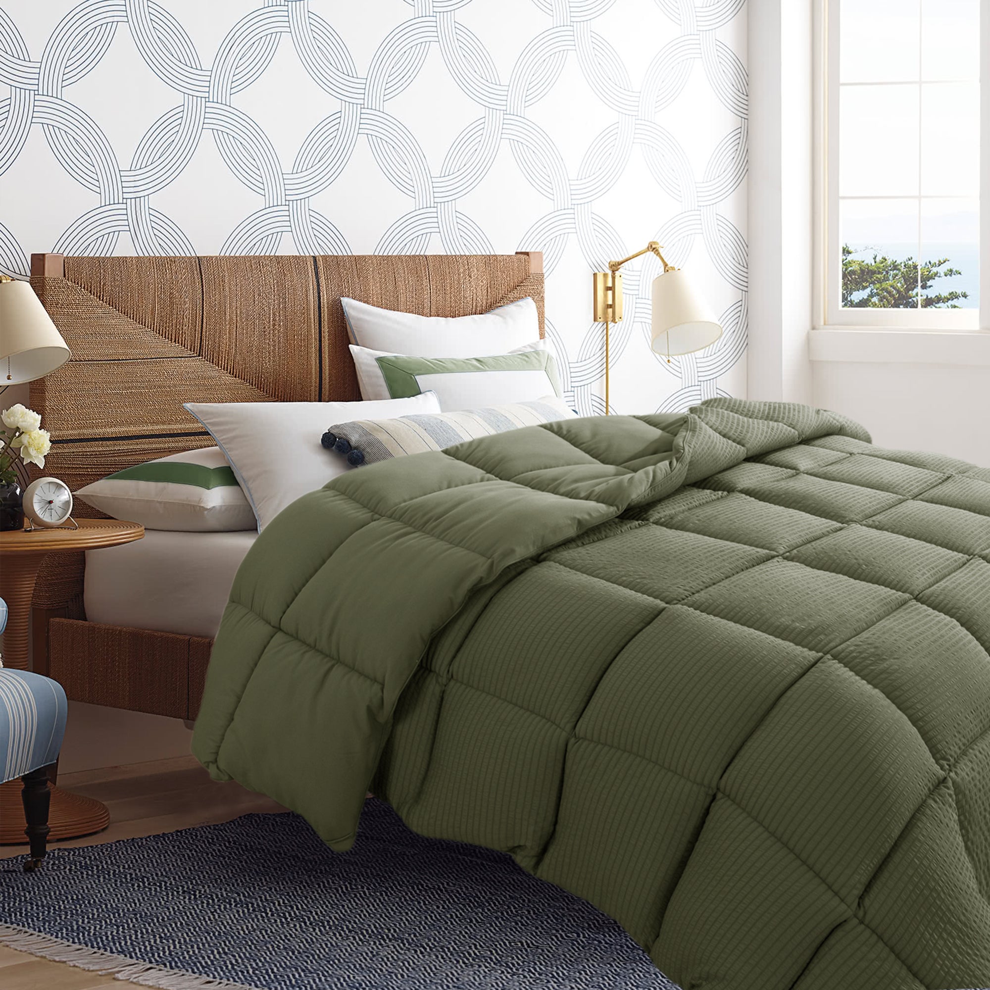 Reversible All-Season Comforter Down Alternative
