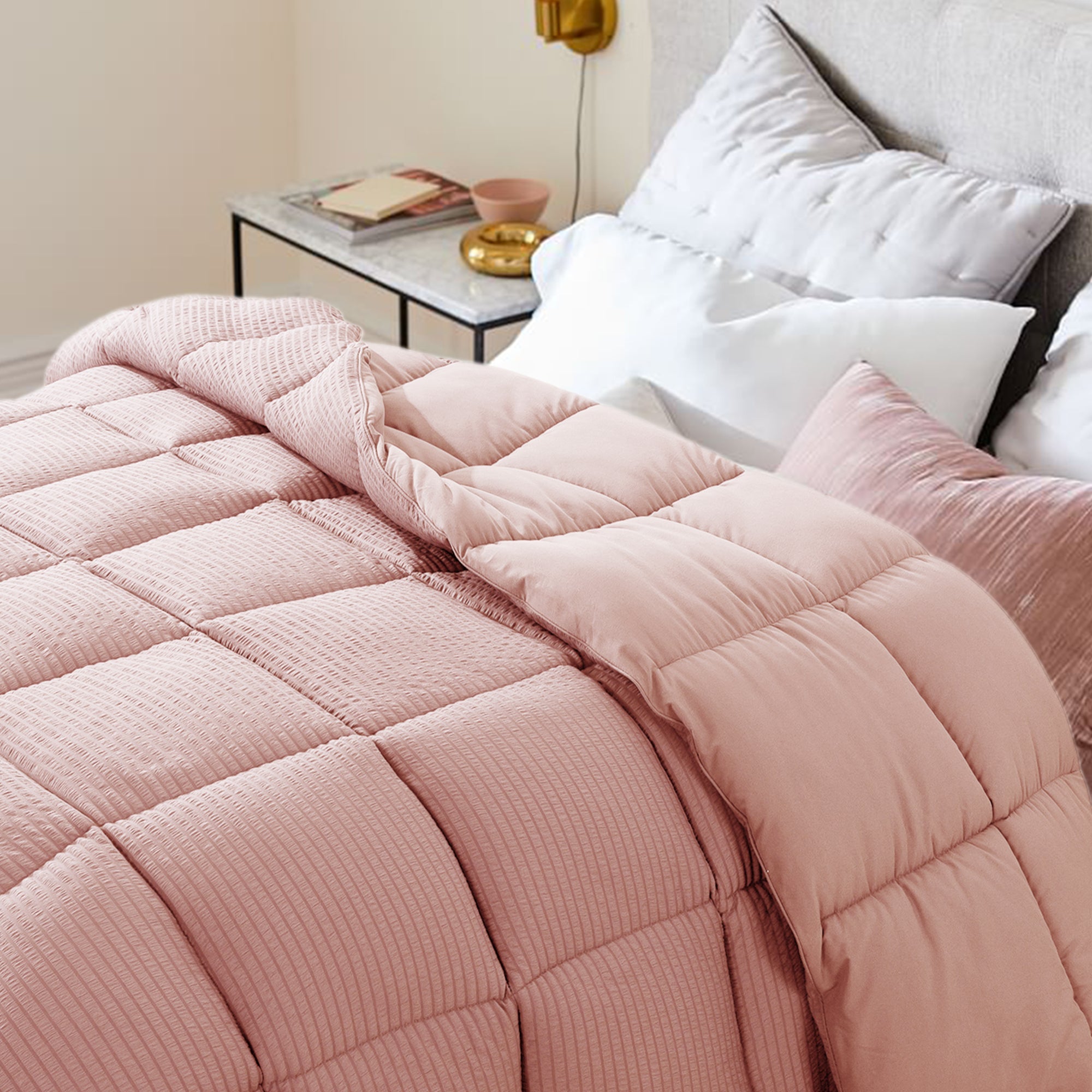 Reversible All-Season Comforter Down Alternative
