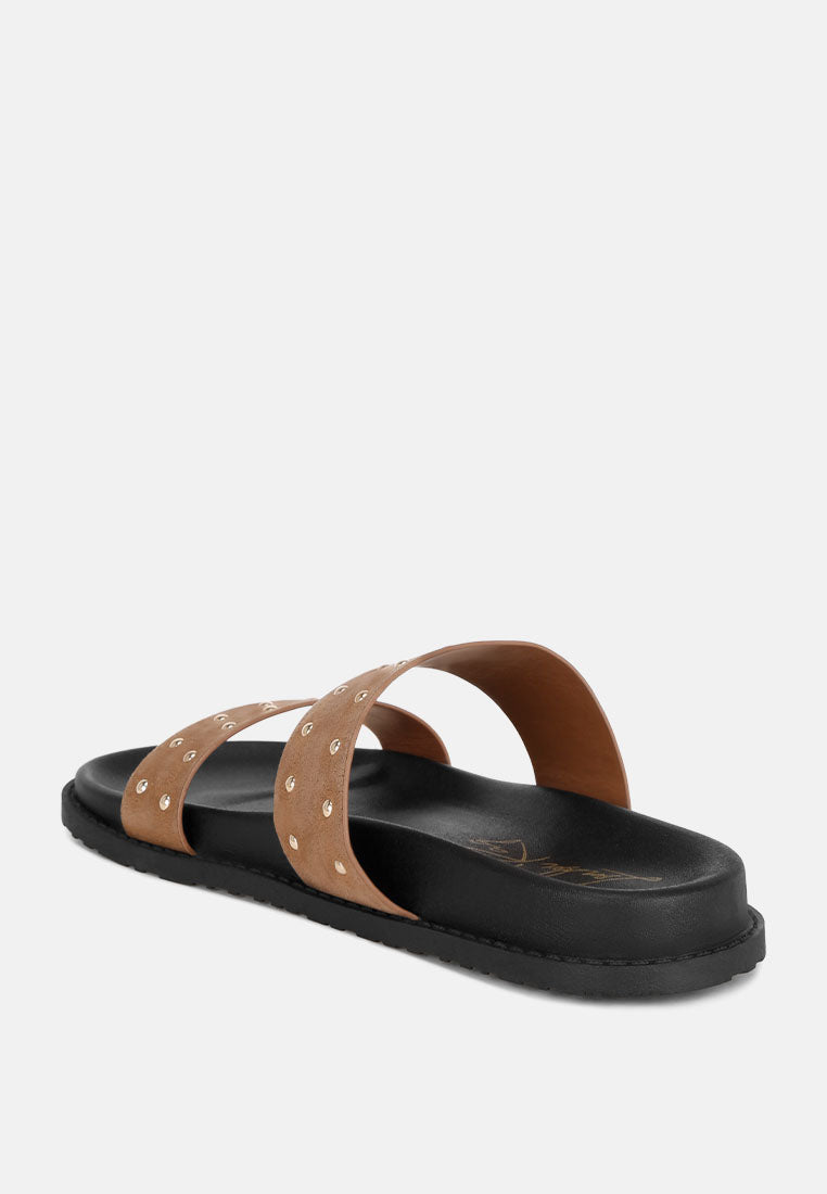 Kanini Stud Embellished Slip On Flats