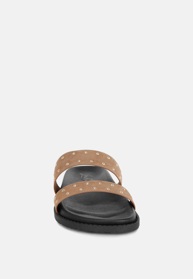 Kanini Stud Embellished Slip On Flats