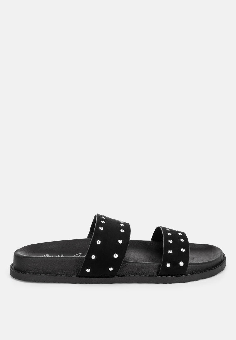 Kanini Stud Embellished Slip On Flats