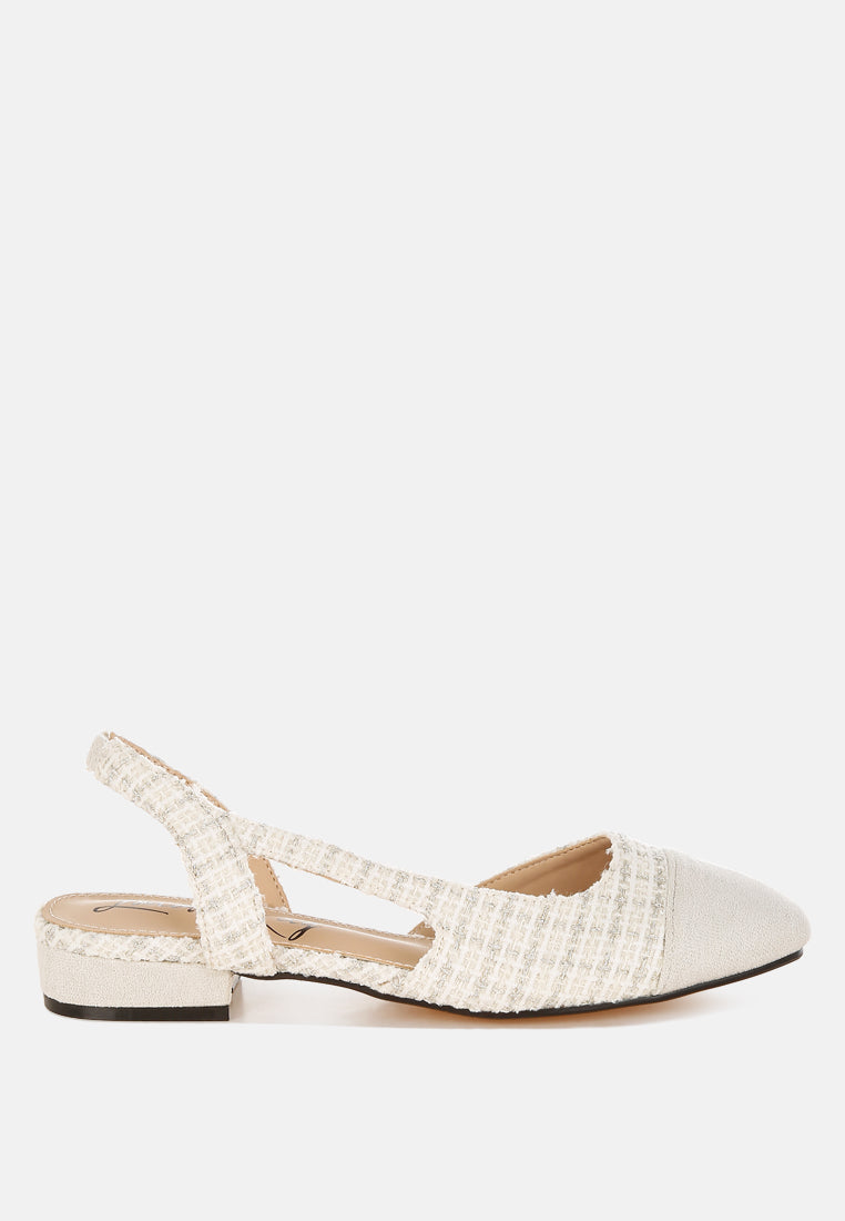 London Rag Karita Tweed Slingback Sandals