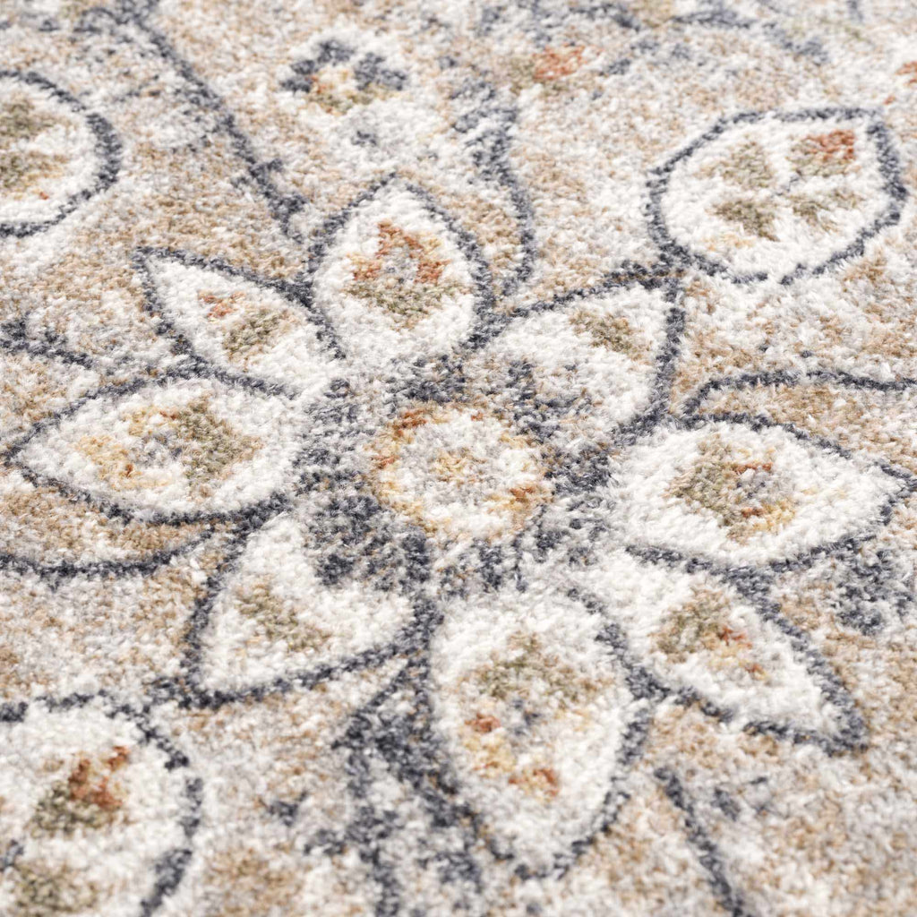 Cream Hiti Washable area rug