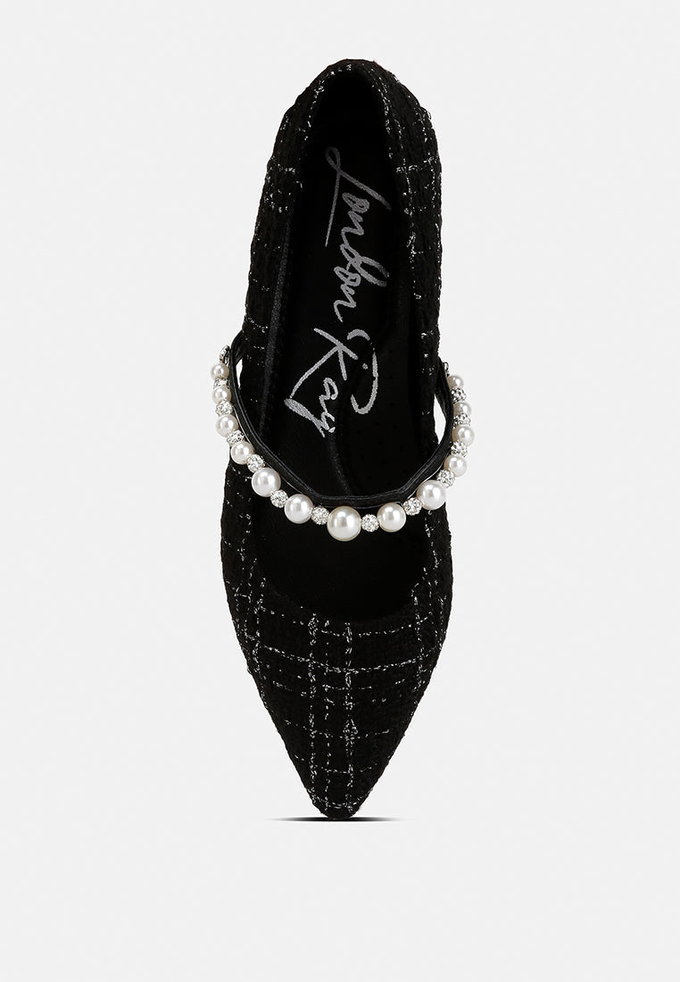 Mowie Tweed Mary Jane Ballet Flats