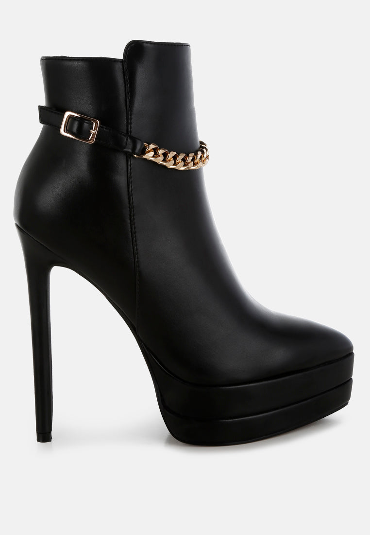 Narok Metallic Chain Detail Boots