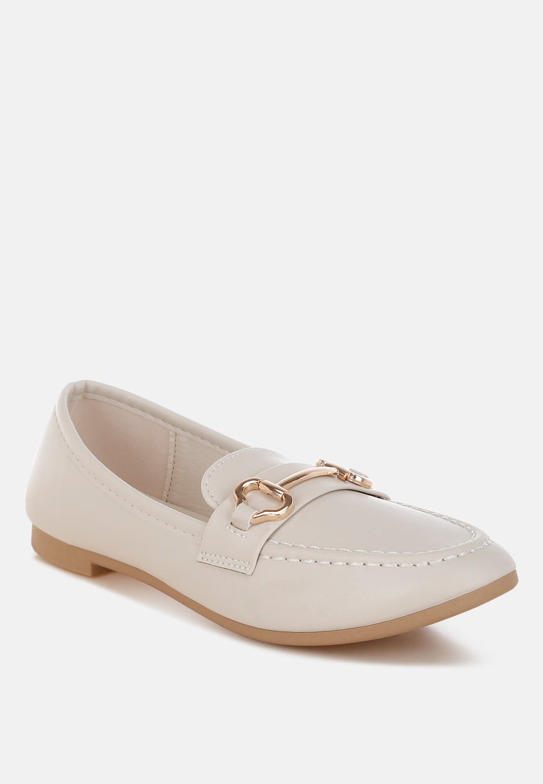Pingle Horsebit Faux Leather Loafers