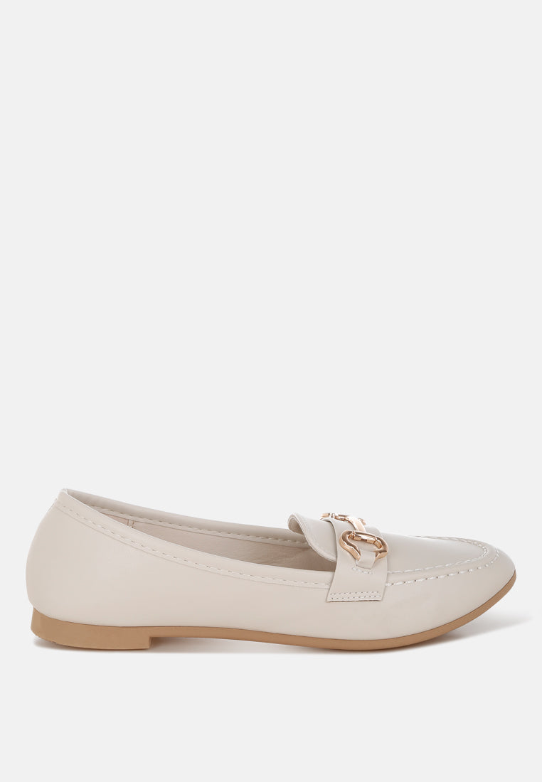 Pingle Horsebit Faux Leather Loafers