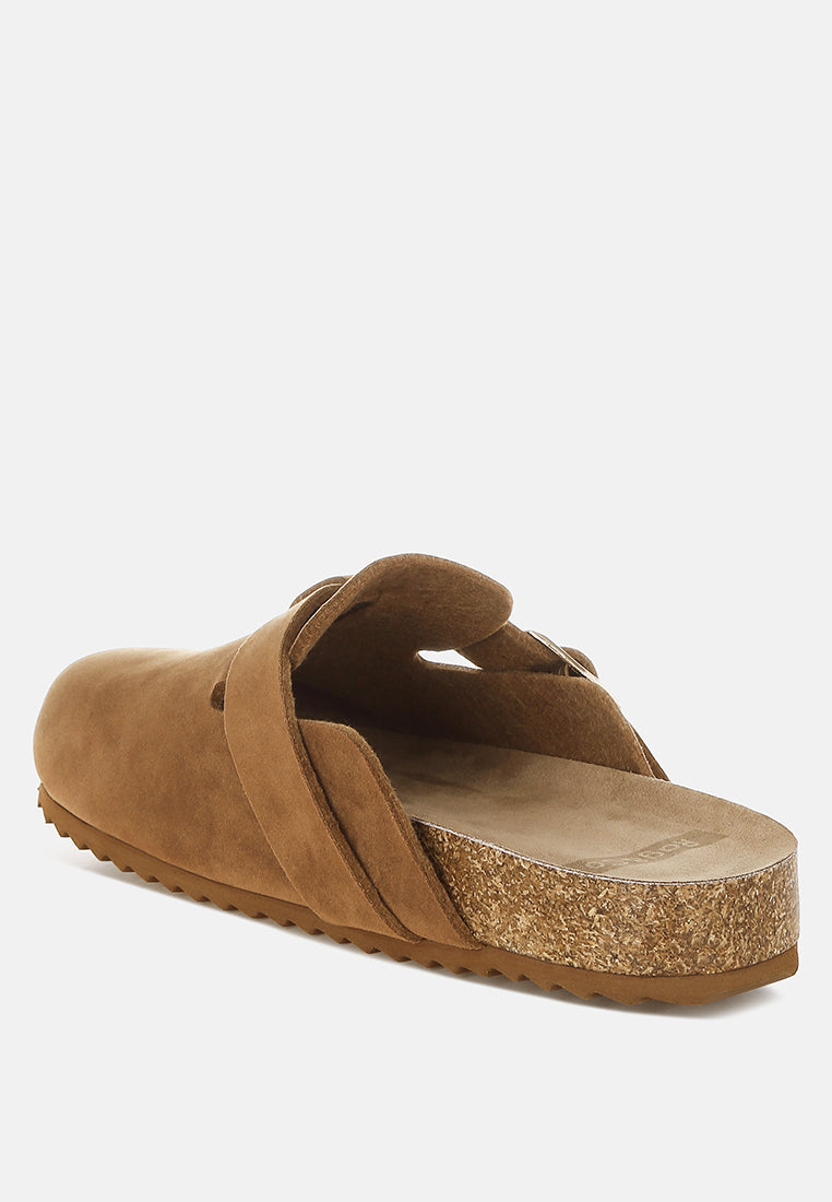 Ratiha Buckle Accent Slip-On Footbed Mules