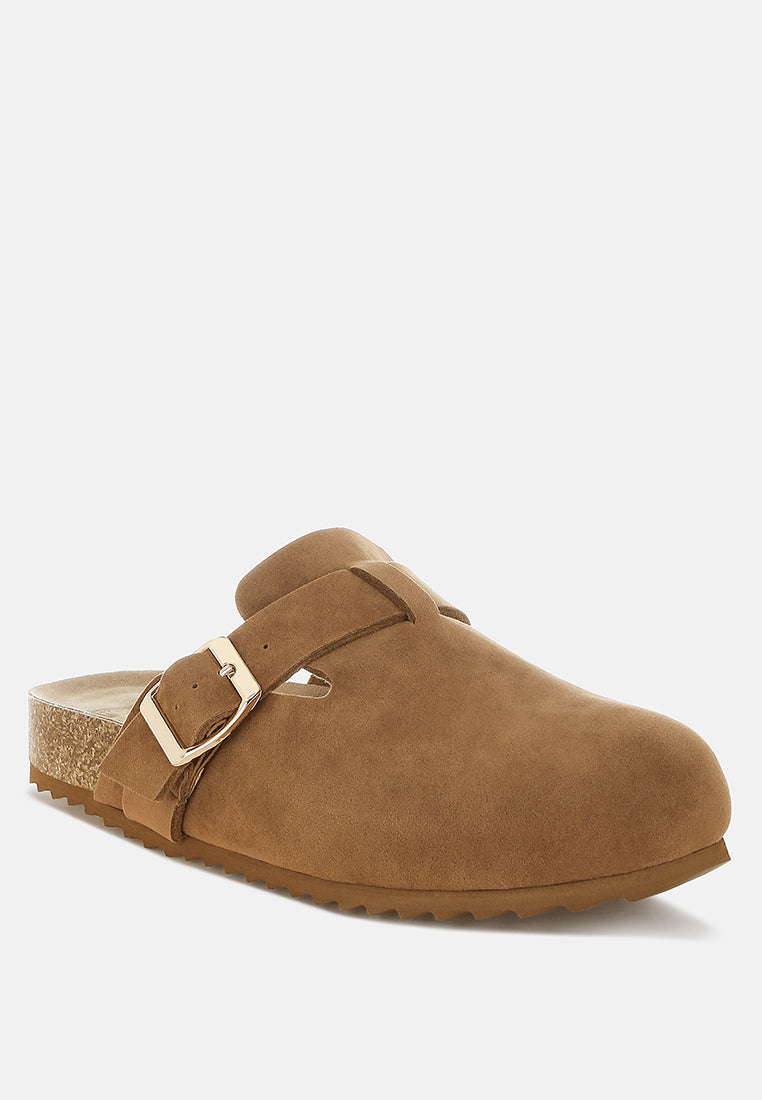 Ratiha Buckle Accent Slip-On Footbed Mules