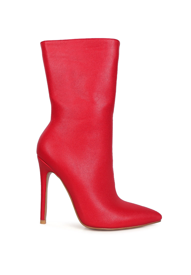 London Rag Micah Pointed Toe Stiletto High Ankle Boots