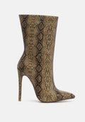 London Rag Micah Pointed Toe Stiletto High Ankle Boots