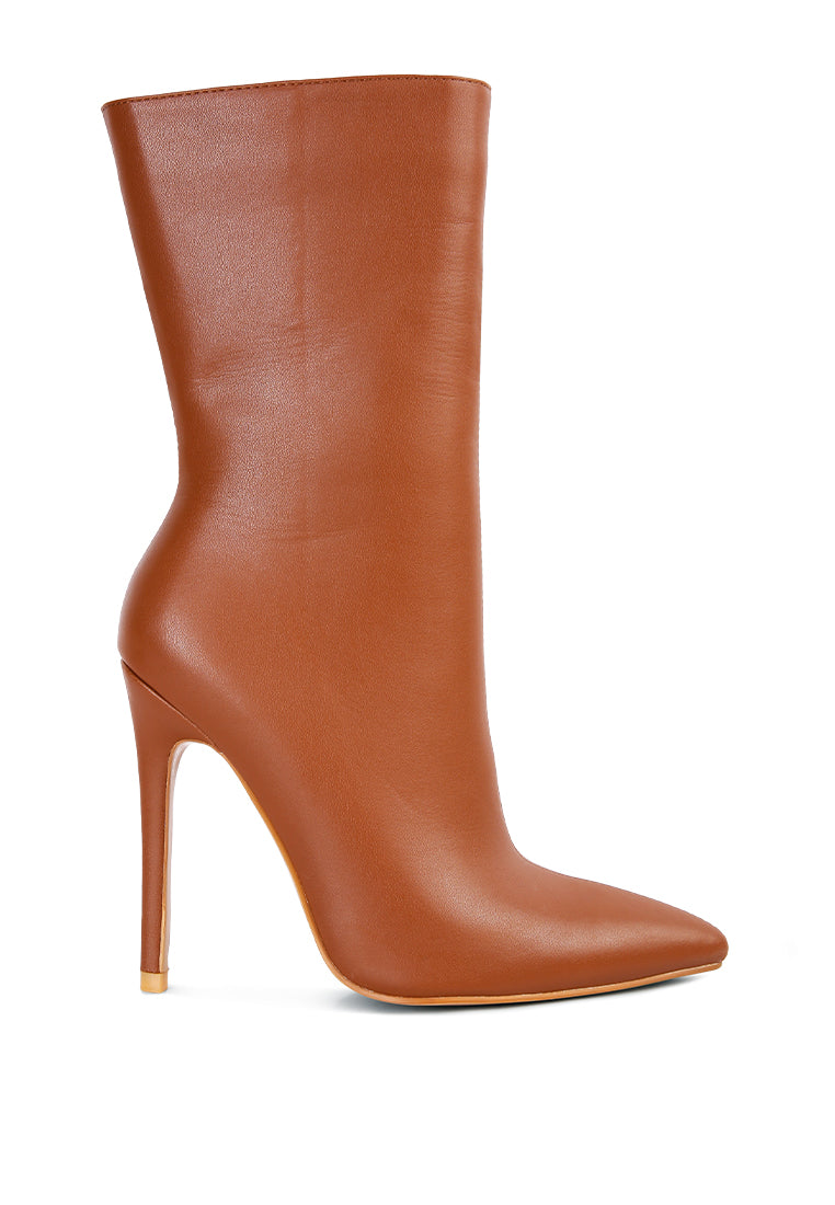 London Rag Micah Pointed Toe Stiletto High Ankle Boots