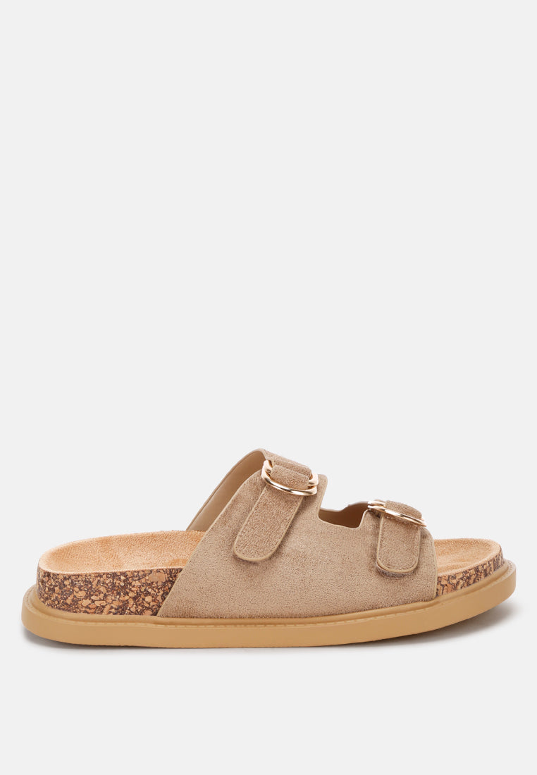 Totem Cork-Textured Slip-On Sandals