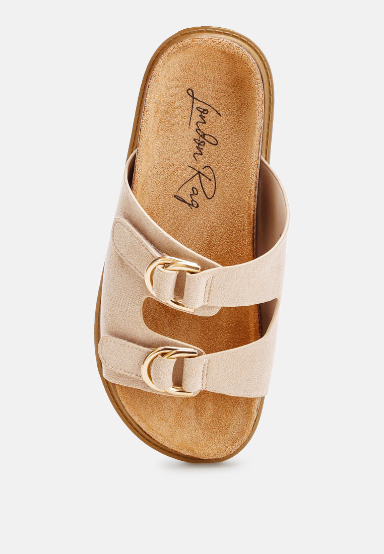 Totem Cork-Textured Slip-On Sandals