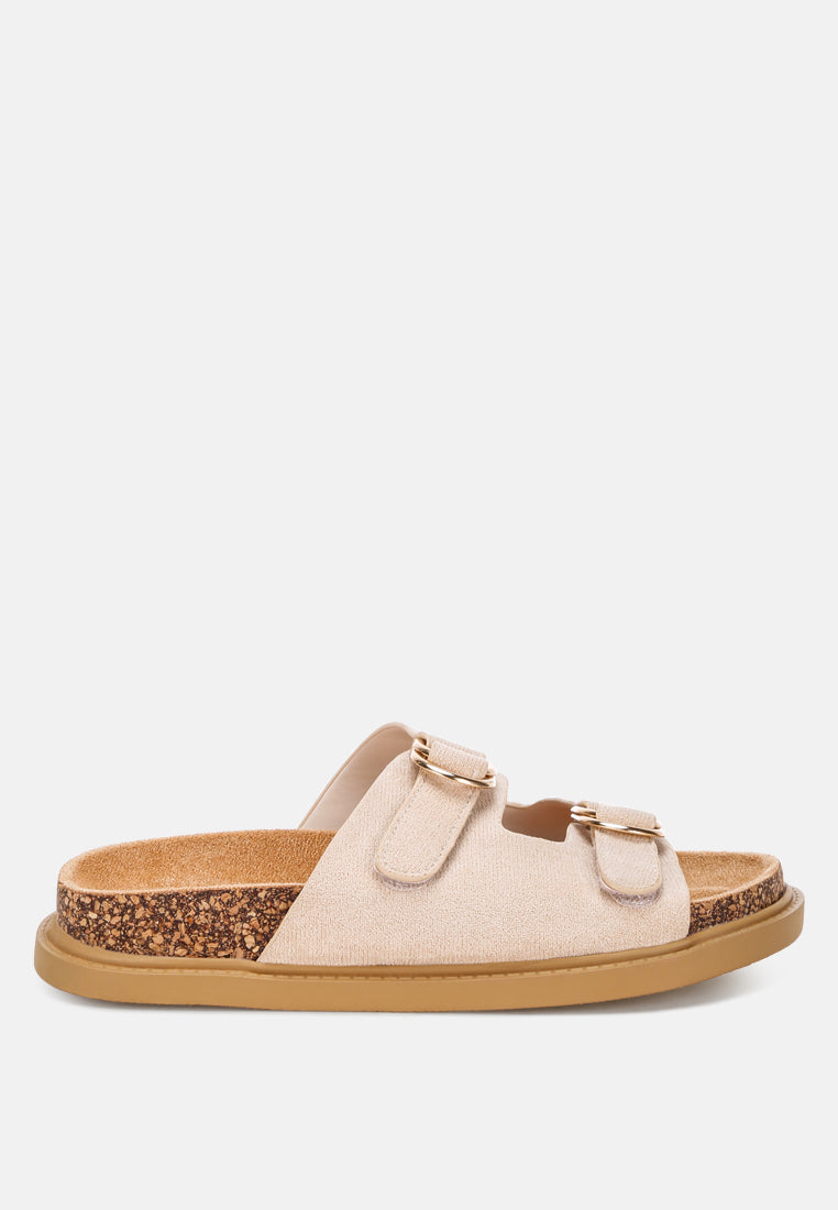 Totem Cork-Textured Slip-On Sandals