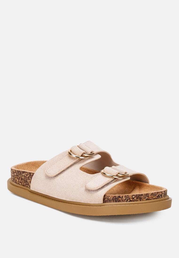 Totem Cork-Textured Slip-On Sandals