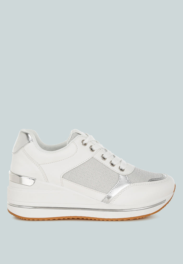 Vespera Faux Leather & Mesh Sneakers