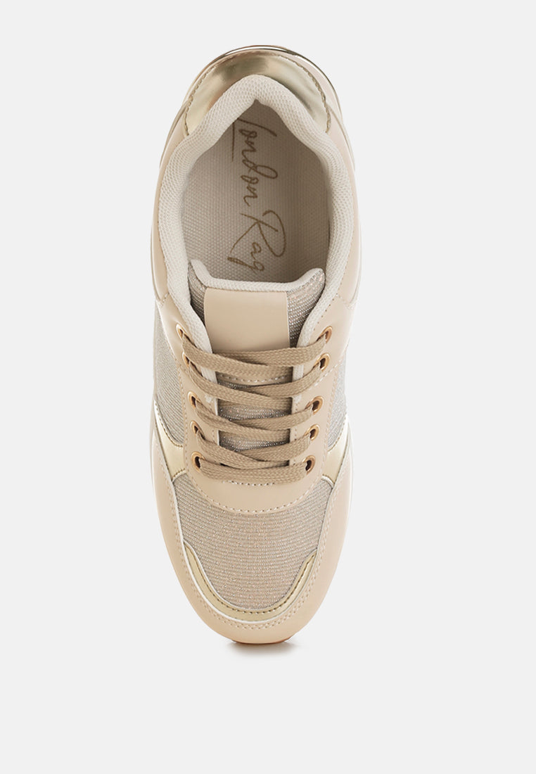 Vespera Faux Leather & Mesh Sneakers