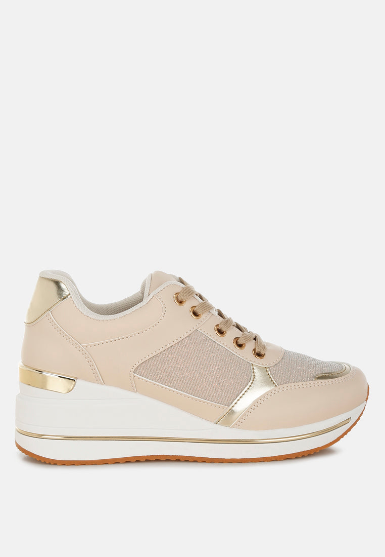 Vespera Faux Leather & Mesh Sneakers