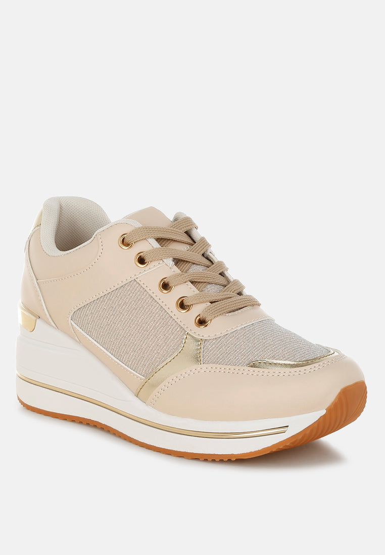 Vespera Faux Leather & Mesh Sneakers