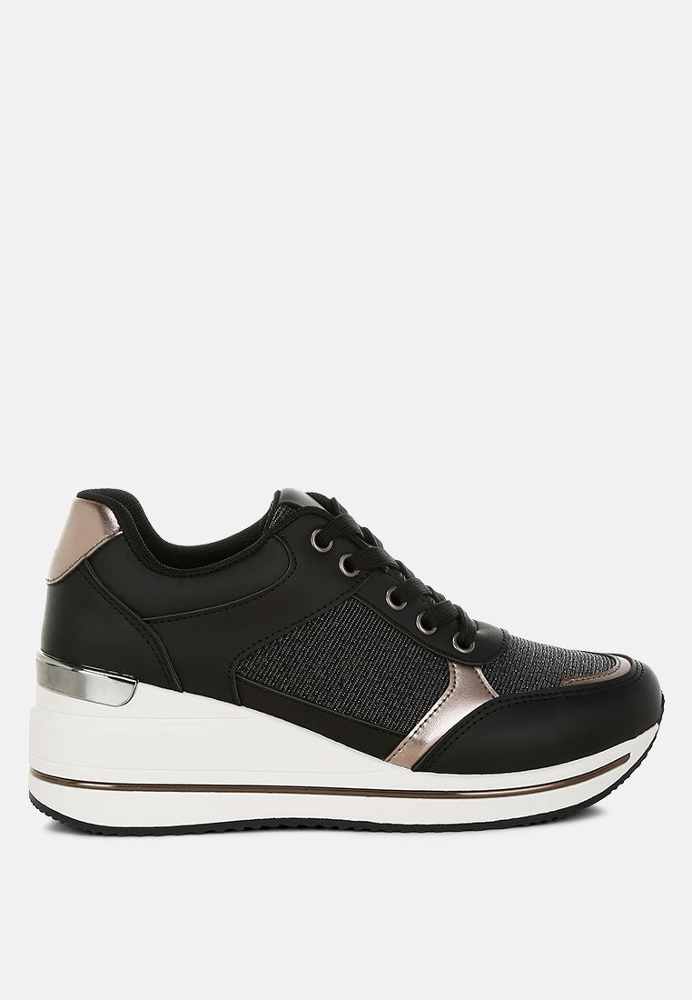 Vespera Faux Leather & Mesh Sneakers