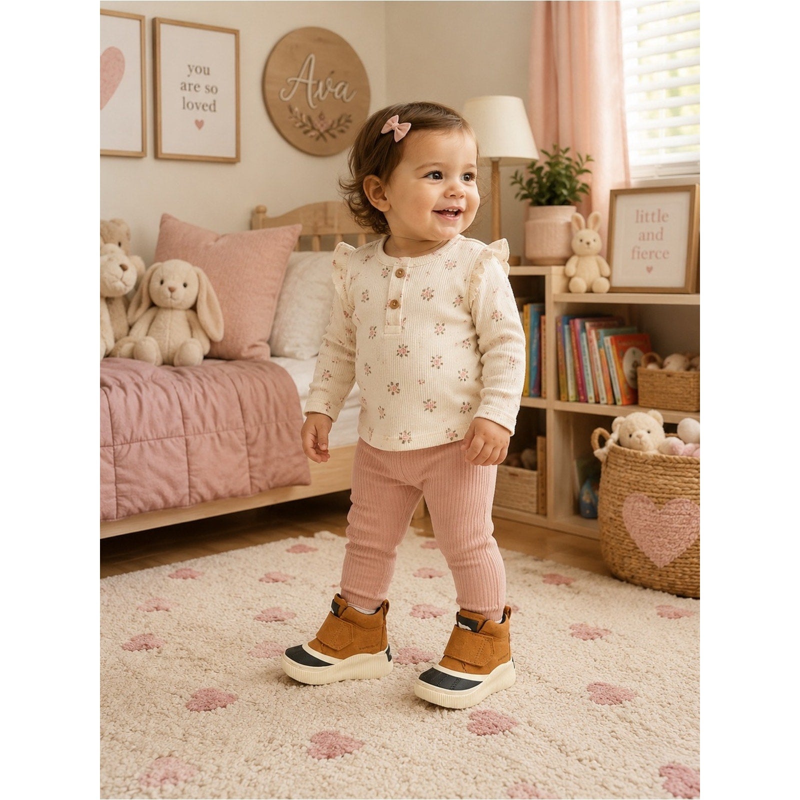 Sorel Toddler Strap Boot in Brown and Black