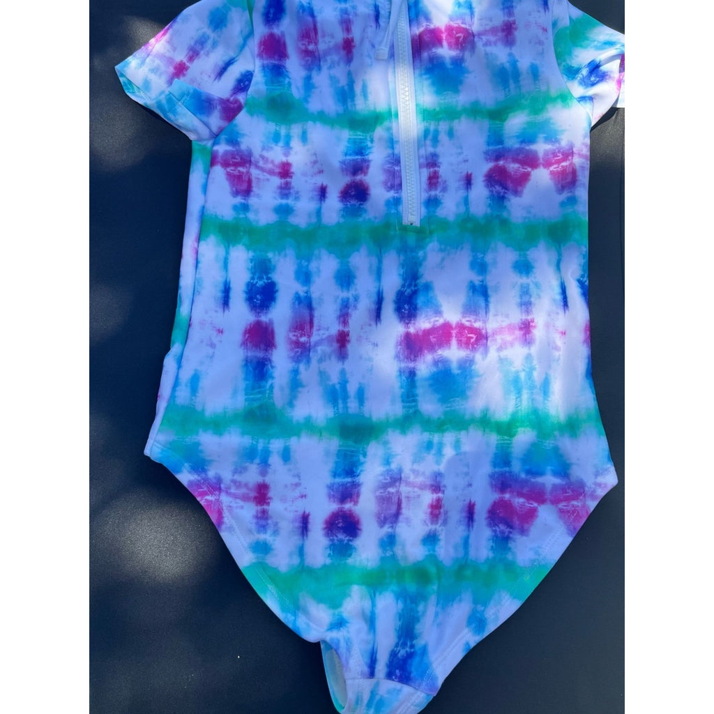 DSG Kids Tie-Dye Swim Camisole - Blue Green Purple Pink