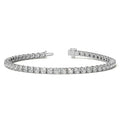 6ctw Lab Created Moissanite Tennis Bracelet - 3mm Stones - Choice of White or 14K Gold Plated Finish-5